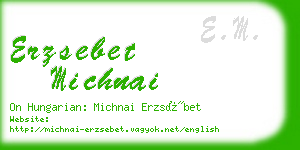 erzsebet michnai business card